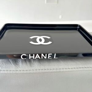 Black Acrylic tray 11.8x 7.8"- white lettering